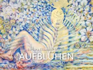 Leporello AUFBLÜHEN (INNERE ORCHIDEE), 740 x 210 mm, Faltblatt gefalzt auf DIN A5, vertikaler Zickzackfalz, 10-seitig, 300g hochwertiger Qualitätsdruck matt