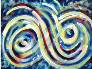 INFINITY - Original-Ölbild, 30 x 40 cm, 2022, Ölfarbe auf Leinwand