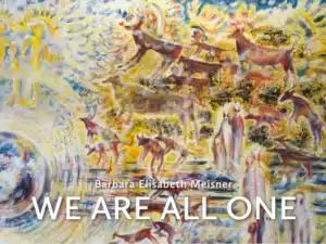 Leporello WE ARE ALL ONE, 740 x 210 mm, Faltblatt gefalzt auf DIN A5, vertikaler Zickzackfalz, 10-seitig, 300g hochwertiger Qualitätsdruck matt