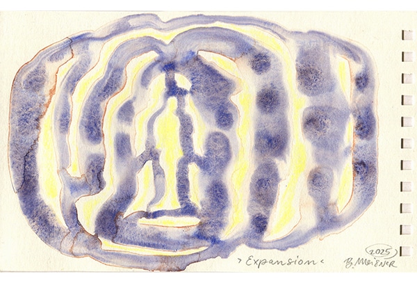 EXPANSION Original-Aquarell auf Aquarellpapier, 17 x 24 cm, 2026