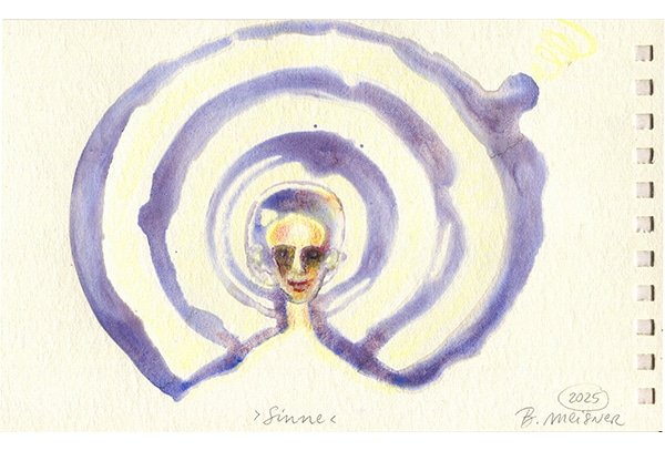 SINNE - Original-Aquarell auf Aquarellpapier, 17 x 24 cm, 2026